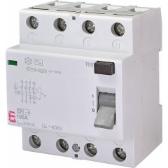 EFI-4 AC 100/0.03 Noplūdes strāvas automāts 4P 100A 30mA - AC