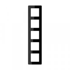Rāmītis 5-vietīgs, vertikālā un horizontālā montāža, termoplasts, A FLOW, melns