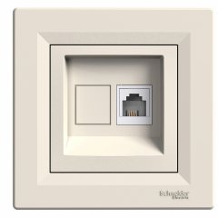 Asfora, telephone socket, RJ11, krēmkrāsas