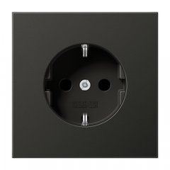 Kontaktligzda SCHUKO, 16 A 250 V ~, Aluminium krāsots, Serie LS, antracīts
