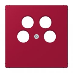 Centrālplate 4-vietīga SAT-TV-kontaktligzda (Ankaro), termoplasts, Serie LS, rouge carmin