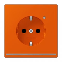 Kontaktligzda SCHUKO, 16 A 250 V ~, ar LED apgaismojumu, ar bērnu drošību, Serie LS, orange vif