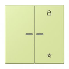 eNet taustiņš unversālais 2-viet, duroplasts, Serie LS, vert jaune clair