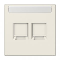 Virsma (ar fiksatoru) modulārai datu rozetei 2-vietīga, Avaya, marķējams, termoplasts, Serie LS, ziloņkaula