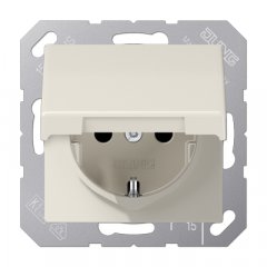 Kontaktligzda SCHUKO, 16 A 250 V ~, ar vāciņu, duroplasts, Serie AS, ziloņkaula