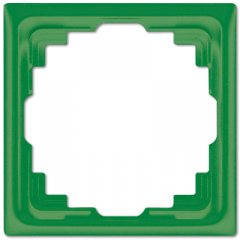 Montāžas rāmis kabeļu kanāliem 1-vietīgs, vertikālā un horizontālā montāža, termoplasts, CD, zaļš