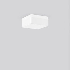 Gaismeklis QUADRAT, white, on/off Ceiling and wall luminaires, L 240 B 240 H 110, Opal glass