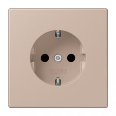 Kontaktligzda SCHUKO, 16 A 250 V ~, ar bērnu drošību, Serie LS, ombre brûlée claire