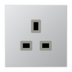 Kontaktligzda 13 A 250 V ~, skrūvju spailes BS 1363-1, 4 mm2, ar bērnu drošību, Serie LS, alumīnijs