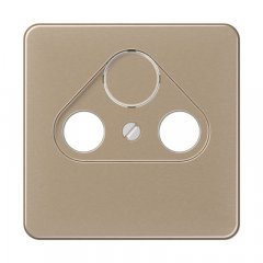Centrālplate unversālā Sat/BK, Aluminium eloxiert, Serie CD, gold-bronze