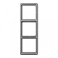 Rāmītis 3-vietīgs, vertikālā un horizontālā montāža, duroplasts, CD 500, pelēks