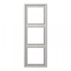Rāmītis 3-vietīgs, vertikālā un horizontālā montāža, duroplasts, LS 990, gaiši pelēks