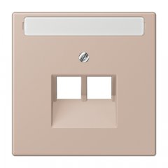 Virsma IAE/UAE-datu rozetei 2 x 8-polig, marķējams, termoplasts lakots, Serie LS, ombre brûlée claire