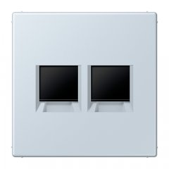 Virsma (ar fiksatoru) modulārai datu rozetei 2-vietīga, UMA-CAT6A, termoplasts lakots, Serie LS, outremer pale