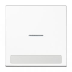 Taustiņs 1-viet, ar indikācijas logu, marķējams, duroplasts, Serie LS, balts