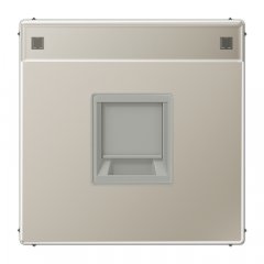 Virsma (ar fiksatoru) modulārai datu rozetei 1-vietīga, UMA-CAT6A, marķējams, Serie LS, krāsa nerūsējošais tērauds