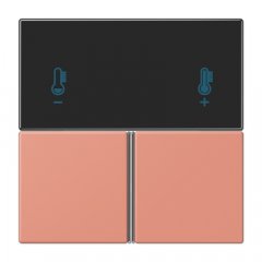 Taustiņs 3-viet, F40 KNX telpas kontrolierim, Serie LS, l'ocre rouge moyen