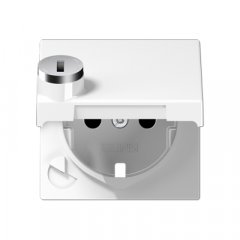 Centrālplate kontaktligzdai, ar vāku, termoplasts, Serie A, balts