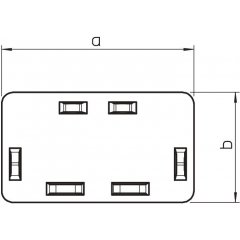 Gala aizsēgs 15x40mm, PVC, dzidri balts, 9010