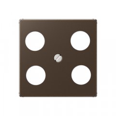 Centrālplate 4-vietīga SAT-TV-kontaktligzda (Hirschmann), termoplasts lakots, Serie A, moka