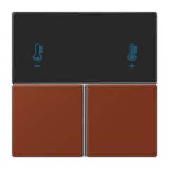 Taustiņs 3-viet, F40 KNX telpas kontrolierim, Serie LS, terre sienne brûlée 59