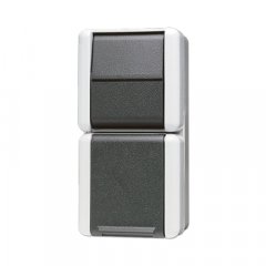 SCHUKO®-kontaktligzda 16 A 250 V ~ ar universālu izslēgšanas slēdzi 10 AX 250 V ~, 16 A 250 V ~, IP 44, WG 800