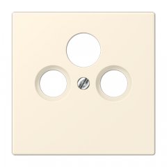 Centrālplate unversālā Sat/BK, termoplasts lakots, Serie LS, blanc ivoire