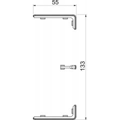 Vāks savienojumam priekš Rapid 45-2 130 133x55x15, PC/ABS, dzidri balts, 9010