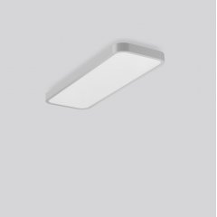 Gaismeklis TRIONA rectangle, 77 W, 9300 lm, 830, silver, DALI Ceiling and wall luminaires, L 1040 B 350 H 88, Plastic (PMMA) opal