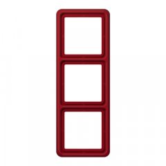 Rāmītis 3-vietīgs, vertikālā un horizontālā montāža, termoplasts, CD 500, sarkans