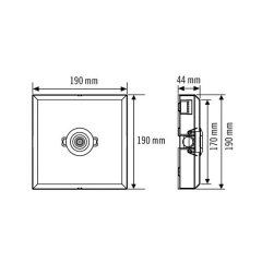Emergency light, 3 hour,  LED technology, self-control, surface and recessed ceiling mounting