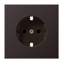 Virsma kontaktligzdai, ar bērnu drošību, Aluminium lackiert, Serie LS, tumša (lackiertes Aluminium)