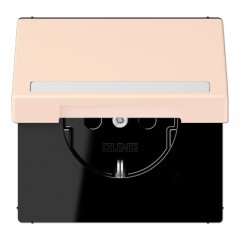 Kontaktligzda SCHUKO, 16 A 250 V ~, marķējams, ar bērnu drošību un vāciņu, termoplasts krāsots, Serie LS, orange