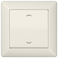 Taustiņs 1-viet, ar virzienrādītāju, ar rāmi, duroplasts, Serie AS, ziloņkaula