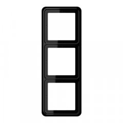 Rāmītis 3-vietīgs, vertikālā un horizontālā montāža, duroplasts, CD 500, melns