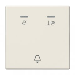 Taustiņš viesnīcām, simbols netraucēt, uzkopt istabu un zvans, Serie LS, ziloņkaula