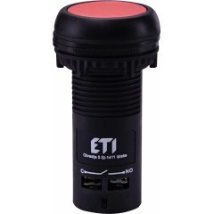 Spiedpoga iegremdējama ar blokkontaktu - sarkana - 1 NO+NC