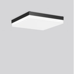 Gaismeklis FLAT SLIM square, 29...42 W, 2950...4550 lm, 830, 840, anthracite, smart+free Ceiling and wall luminaires, L 430 B 430 H 67, Opal glass