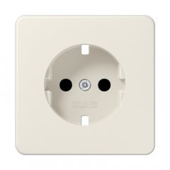 Virsma kontaktligzdai, ar bērnu drošību, termoplasts, Serie CD, ziloņkaula