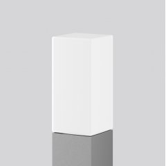 Apgaismes stabiņš MEGA SQUARE, 18 W, 1700 lm, 840, silver, DALI Bollards, L 156 B 156 H 1800, Opal glass