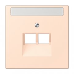 Virsma IAE/UAE-datu rozetei 2 x 8-polig, marķējams, termoplasts lakots, Serie LS, rose pâle