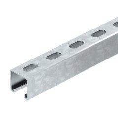 Profilēta sliede perf., šlices platums 22 mm 1000x41x41, St, FS
