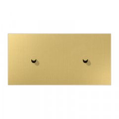 Virsma slēdžiem, 2-viet, 2 x 1 rotācijas slēdzis, horizontāli montējams, Serie LS 1912, misiņš