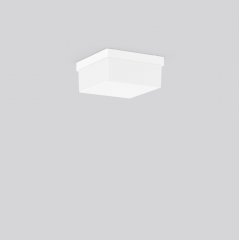 Gaismeklis QUADRAT, 6 W, 510 lm, 840, white, on/off Ceiling and wall luminaires, L 226 B 226 H 110, Plastic (PMMA) opal