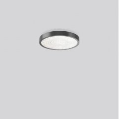 Gaismeklis TRIONA round, 38 W, 3350 lm, 830, anthracite, smart+free Ceiling and wall luminaires, D 461 H 88, Pattern grid glass