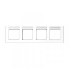 Rāmītis 4-vietīgs, marķējams, horizontāla montāža, termoplasts, A CREATION, balts