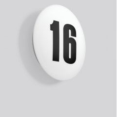 Gaismeklis FLAT SLIM disc, 11...24 W, 1150...2500 lm, 830, 840, silver, on/off House number luminaires, D 380 H 75