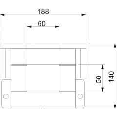 Ugunsdrošs kanāls I90/E30 Iekares montāža 1000x50x60, pelēks BSKH09-K0506