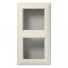 Virsapmetuma montāžas kārba 2-viet. ziloņkaula AS500