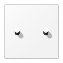 Virsma slēdžiem, 1-viet, 2 rotācijas slēdzis, Serie LS 1912, sniegbalta matt (lackiertes Aluminium)
